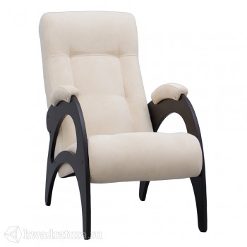 Кресло для отдыха Неаполь Модель 9 без лозы (Венге-эмаль/Ткань Ваниль Verona Vanilla) в Чистоозёрном - chistoozyornoe.mebel54.com | фото