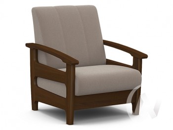 Кресло для отдыха Омега (орех лак/CATANIA COCOA) в Чистоозёрном - chistoozyornoe.mebel54.com | фото