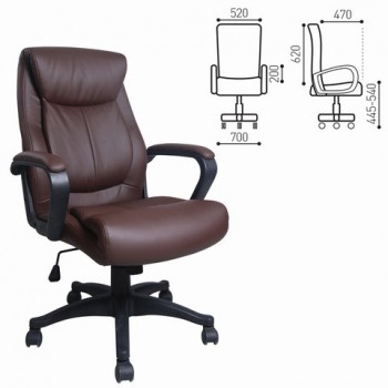 Кресло офисное BRABIX Enter EX-511 (коричневый) в Чистоозёрном - chistoozyornoe.mebel54.com | фото
