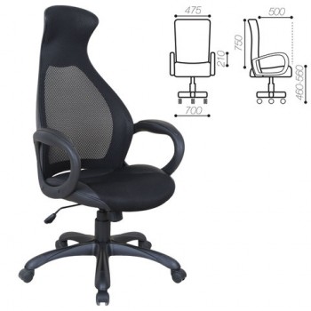 Кресло офисное BRABIX Genesis EX-517 (черное) в Чистоозёрном - chistoozyornoe.mebel54.com | фото