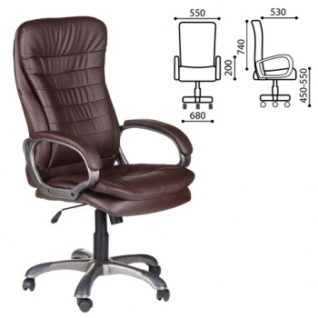 Кресло офисное BRABIX Omega EX-589 (коричневое) в Чистоозёрном - chistoozyornoe.mebel54.com | фото