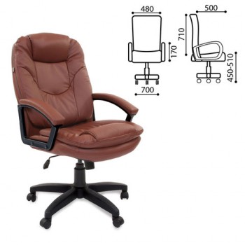 Кресло офисное BRABIX Trend EX-568 (коричневый) в Чистоозёрном - chistoozyornoe.mebel54.com | фото