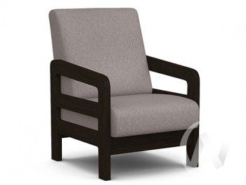 Кресло отдыха Вега-34 (венге лак/UNO ROSY-GREY) в Чистоозёрном - chistoozyornoe.mebel54.com | фото