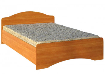 Кровать двойная 1600-1 без матраса (круглые спинки) Вишня Оксфорд в Чистоозёрном - chistoozyornoe.mebel54.com | фото