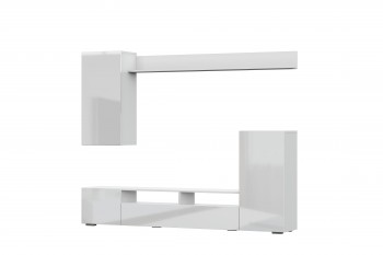Мебель для гостиной МГС 4 (Белый/Белый глянец) в Чистоозёрном - chistoozyornoe.mebel54.com | фото