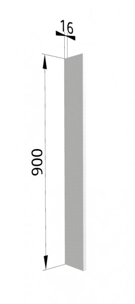 Панель торцевая (для шкафа верхнего торцевого высокого) ВПТ 400 Ройс (Графит софт) в Чистоозёрном - chistoozyornoe.mebel54.com | фото