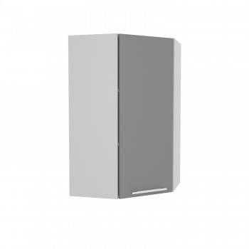 Ройс ВПУ 550 Шкаф верхний угловой высокий (Графит софт/корпус Серый) в Чистоозёрном - chistoozyornoe.mebel54.com | фото