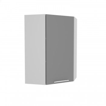 Ройс ВПУ 600 Шкаф верхний угловой высокий (Графит софт/корпус Серый) в Чистоозёрном - chistoozyornoe.mebel54.com | фото