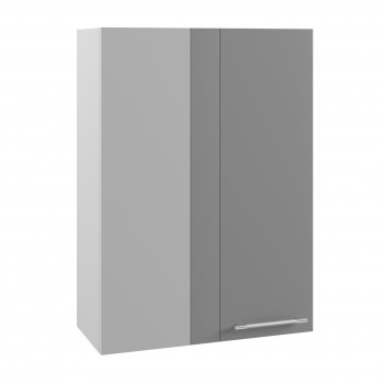 Ройс ВПУ 650 Шкаф верхний угловой высокий (Графит софт/корпус Серый) в Чистоозёрном - chistoozyornoe.mebel54.com | фото