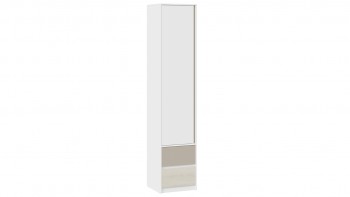 Шкаф для белья комбинированный «Сканди» Дуб Гарден/Белый/Глиняный серый в Чистоозёрном - chistoozyornoe.mebel54.com | фото