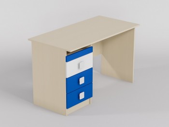 Стол (прямая столешница) Скай люкс (Синий/Белый/корпус Клен) в Чистоозёрном - chistoozyornoe.mebel54.com | фото